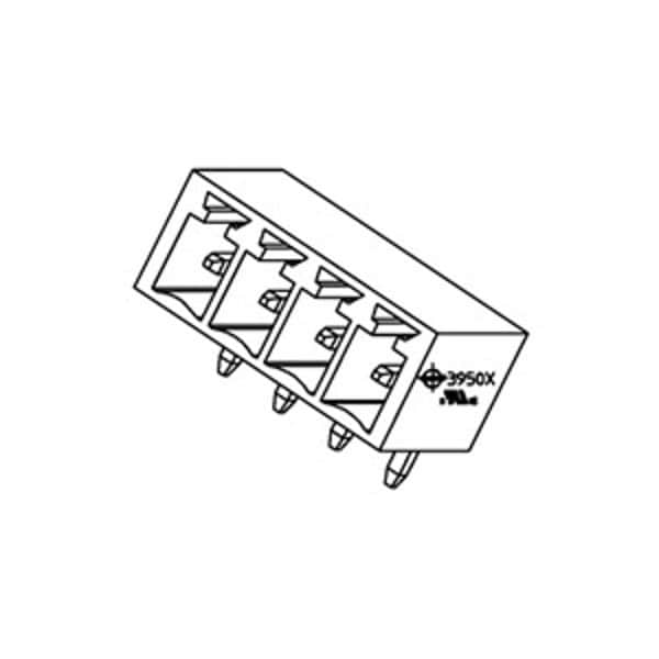 Molex Board Connector, 12 Contact(S), 1 Row(S), Male, Right Angle, Solder Terminal 395126012 - main